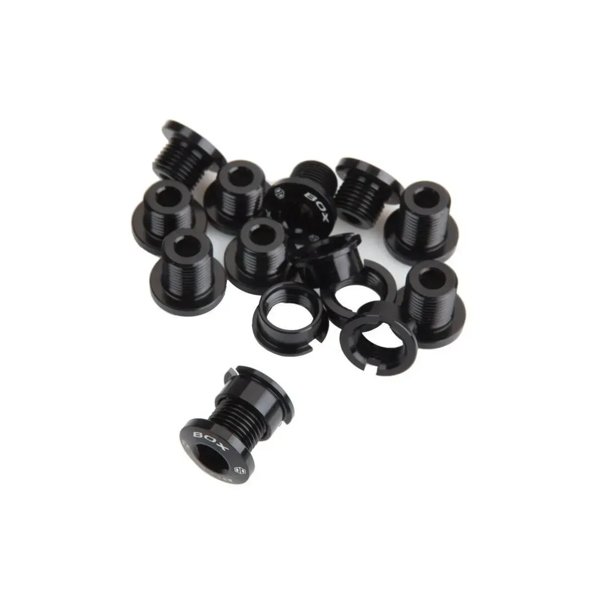 Box One 7075 Alloy Chainring Bolts 15 pcs Black